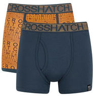 CrosshatchMen'sSquint2-PackBoxerShorts-Apricot/BlueWing