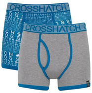 CrosshatchMen'sSquint2-PackBoxerShorts-MykonosBlue/GreyMarl