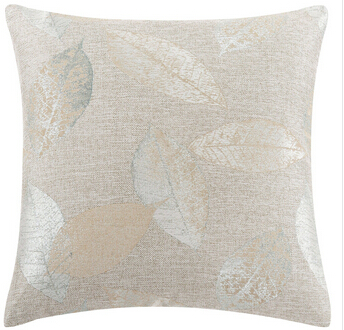 Sparkling Leaves Polyester Jacquard Pillow Case Cushion Cover