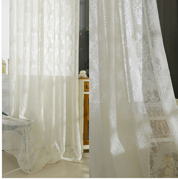 European Style Classical Flower Pattern Gauze Curtain