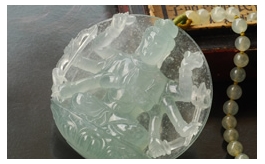 天然翡翠掛件--物華天寶極品珍藏老坑玻璃種厚實(shí)熒潤綠水均色精工立體細(xì)雕萬能千手觀音精美玻璃種潤透圓珠玉鏈