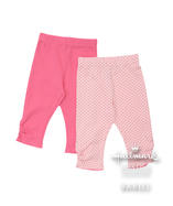 粉红色贴身9分裤子