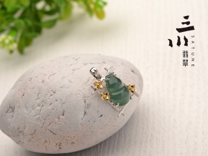 18K白翡翠葫蘆吊墜NC1048017