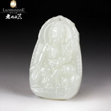 和田玉掛件普賢菩薩吊墜觀音