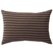 棉天竺枕套43×63cm用/混棕色条纹