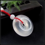 正品純天然冰種玉髓平安扣吊墜懷古玉扣掛件項(xiàng)墜男女款