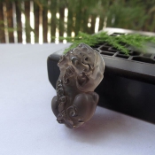純天然茶色水晶茶晶貔貅吊墜