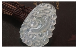 天然翡翠掛件-老坑高冰種清雅淺綠水潤清透雙面精雕魚躍龍門