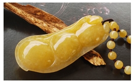 天然翡翠掛件--精品老坑冰種金黃翡圓潤大氣立體雕富貴四季平安豆同色精美玉珠鏈