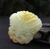 精美阿富汗俏色玉蝴蝶項(xiàng)墜/阿富汗玉佩/蝴蝶玉墜掛件/玉緣軒正品