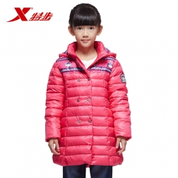 特步秋冬女童羽絨服柔軟舒適保暖兒童外套686424190146