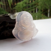 精致純天然冰種紫玉髓玉佛吊墜