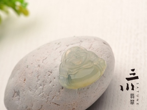 冰種天然A貨翡翠佛公吊墜
