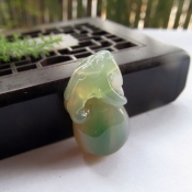 冰瑩天然巴西瑪瑙玉三彩有求必應吊墜