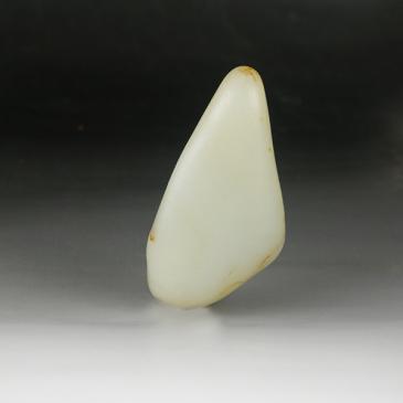 老山玉器新疆天然和田羊脂白玉籽料原石103.9g專(zhuān)柜正品包郵