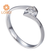 洛宝希女士钻石戒指求婚定情钻戒订婚结婚戒指裸钻定制L212