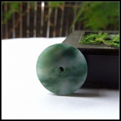 天然緬甸翡翠A貨冰潤(rùn)油青飄花平安扣掛件