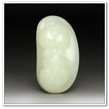 和田玉青白玉掛件連年有余(一口價(jià))