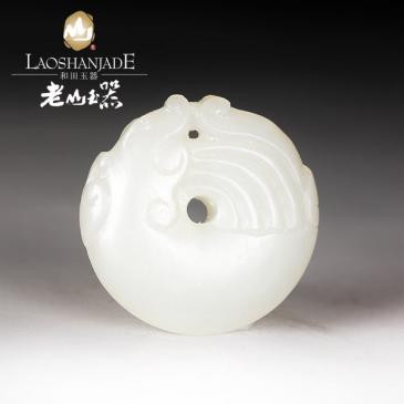 和田玉掛件龍扣圓潤飽滿造型簡約小巧別致