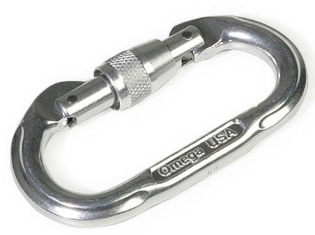 OMEGA PACIFIC Oval Locking Carabiner