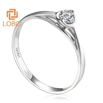 洛宝希女士钻石戒指求婚定情钻戒订婚结婚戒指裸钻定制L157