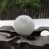 純天然緬甸a貨翡翠玉平安扣吊墜/玉緣軒正品