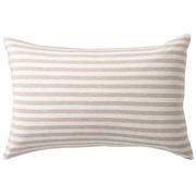 棉天竺枕套43×63cm用/混米色条纹