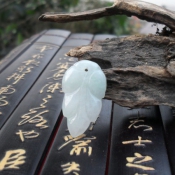 天然緬甸翡翠玉A貨樹葉掛件