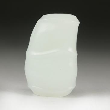 新疆天然和田玉羊脂玉掛件竹節20.15g專柜正品附帶證書