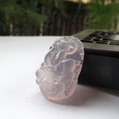 純天然紫玉髓生肖羊吊墜