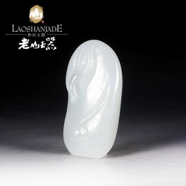 和田玉掛件蓮花吊墜掛件