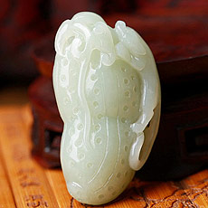 天然和田玉金蟾花生吊墜★精雕玉器飾品★吸財聚財旺人緣