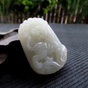 純天然和田玉十二生肖玉虎掛件