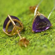 紫水晶耳饰