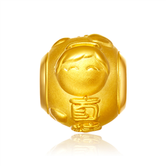 【送皮繩】FOLLOW周大福福星寶寶真情寶寶黃金足金...