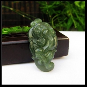 天然和田玉一夜來財貔貅開運招財掛件