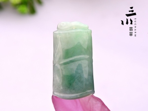 特價(jià)糯種天然A貨翡翠竹節(jié)吊墜