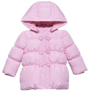 女?huà)?女童/女孩淺粉羽絨服