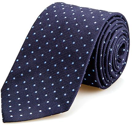 海蓝色星点缎纹领带