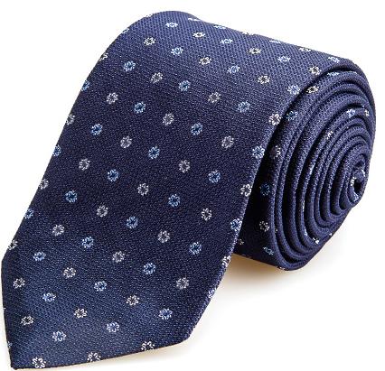 青色双层蔷薇纹领带