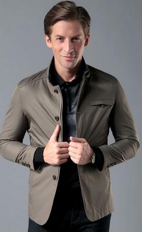 拉博夫春季男装外套立领中年男士夹克薄款茄克衫商务休闲jacket
