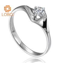 洛宝希女士钻石戒指求婚定情钻戒订婚结婚戒指裸钻定制L180