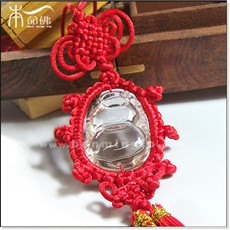 天然水晶★中國(guó)結(jié)葫蘆車(chē)掛★消災(zāi)保健康保平安