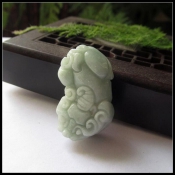 天然緬甸翡翠A貨純色招財辟邪貔貅吊墜