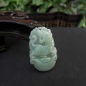 虎虎生威&翡翠淡綠生肖虎掛件