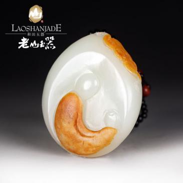 陶連東作品和田玉籽料掛件悟道大師作品