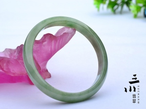 芋頭種油青天然A貨翡翠圓鐲