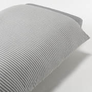 棉天竺被套K230×210cm用/混灰色条纹