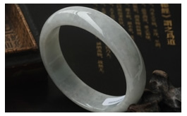 天然翡翠手鐲--老坑糯種淺綠婉約秀雅富貴圓鐲(58)