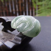 緬甸冰底翡翠福在眼前吊墜/緬甸翡翠玉石蝙蝠如意吉祥花件/a貨翡翠福在眼前項墜/玉緣軒正品